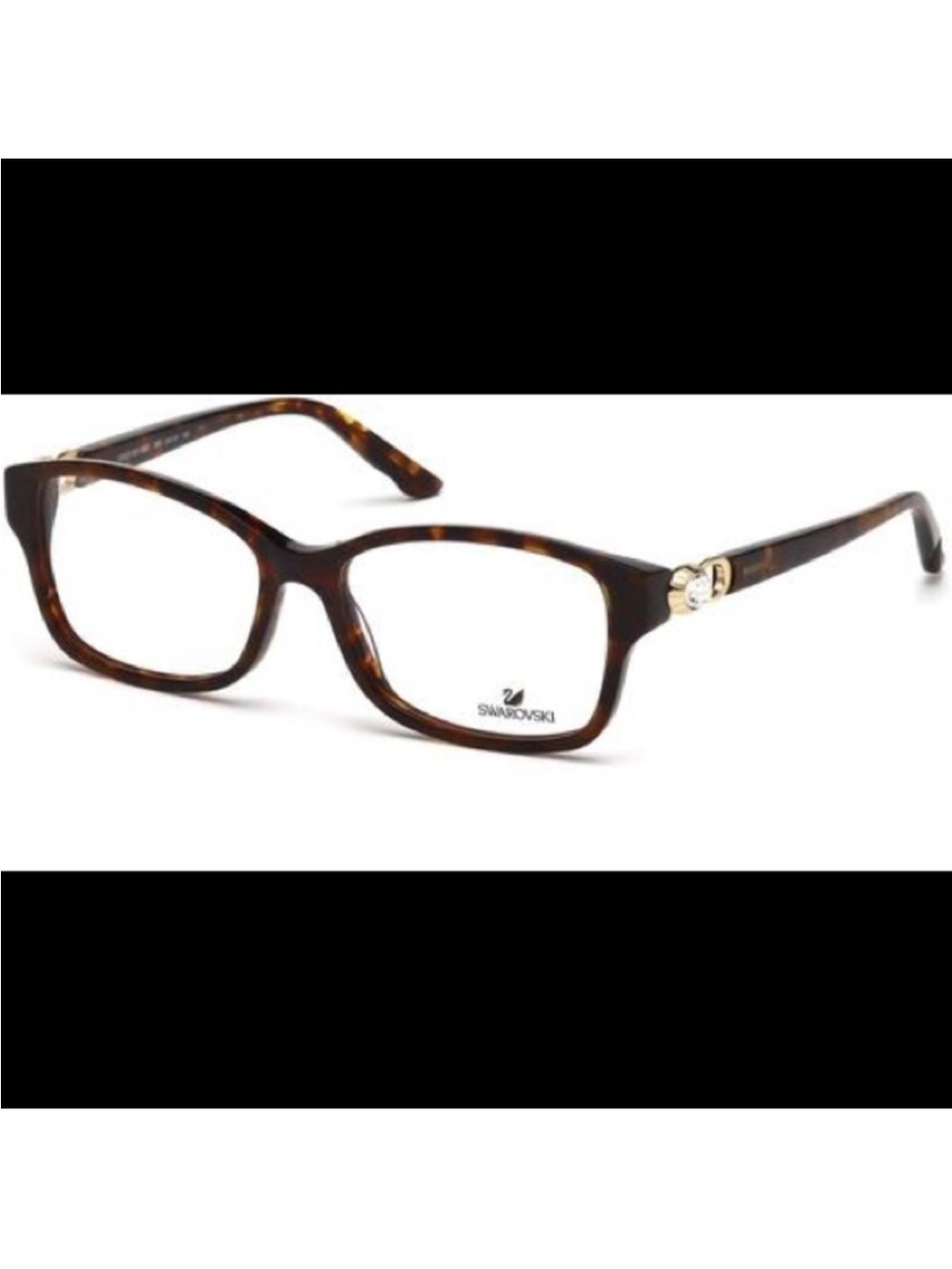 ✅Flash Sale✅Swarovski Women's Tortoiseshell Square Eyeglass Frames - Brown/Amber